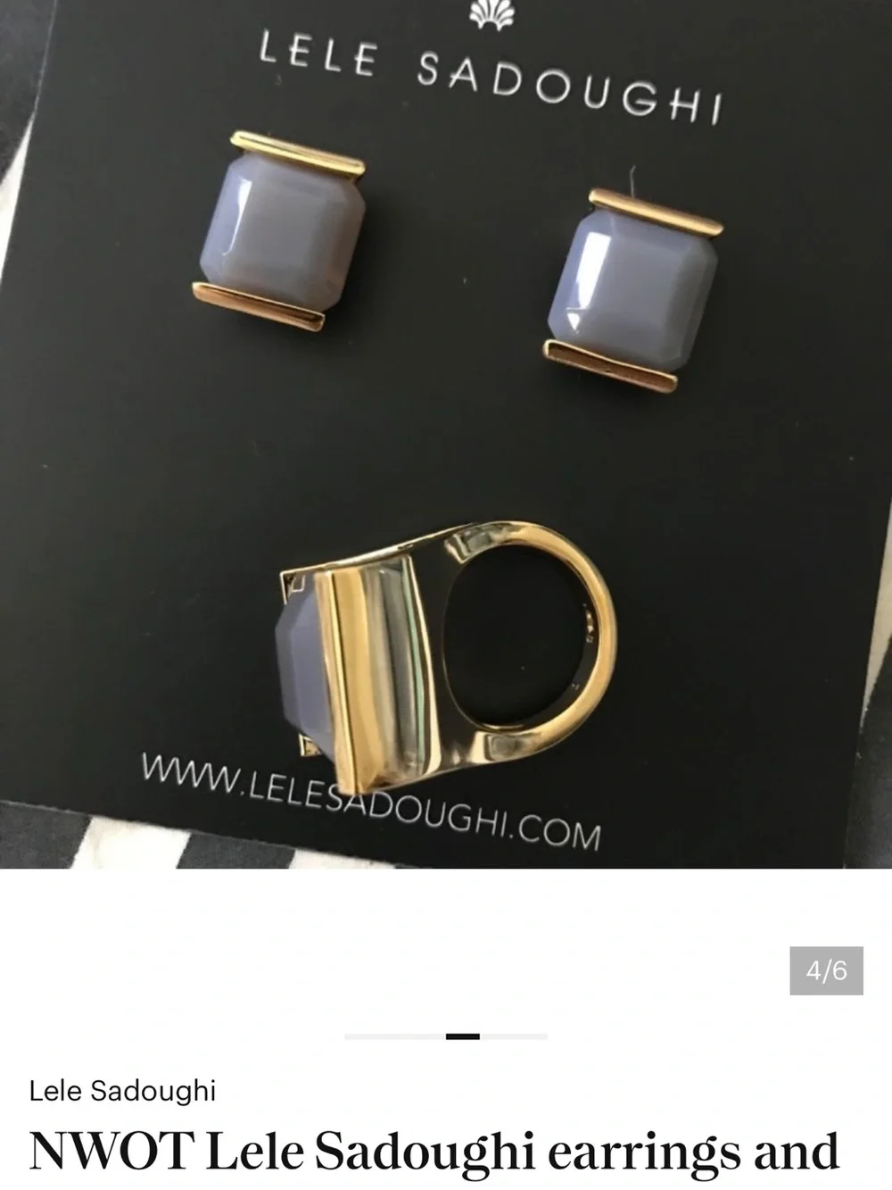 Lele Sadoughi gold tone